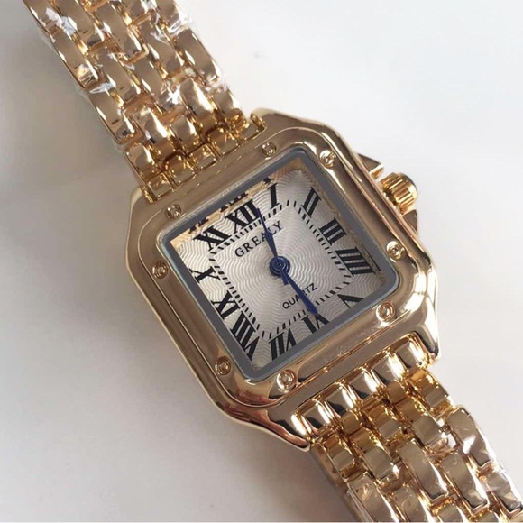 Panthere Classic Rectangle Stainless Steel
Gold Watch main image 5